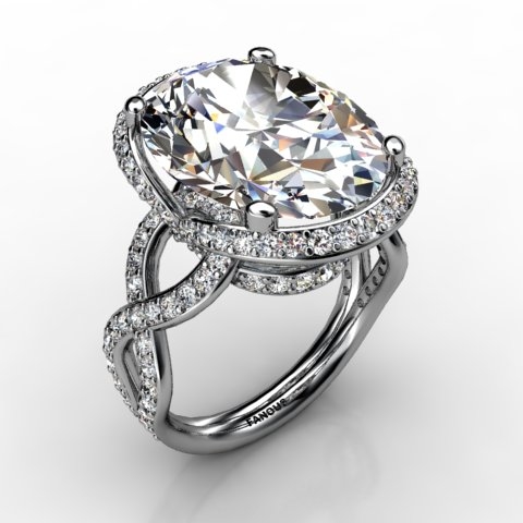 18k White Gold Engagement Ring 1.738ct - 1002193-18kw